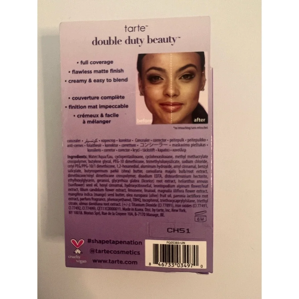 Tarte Shape Tape Contour Concealer 29N Light-Medium 1ml Travel Size New